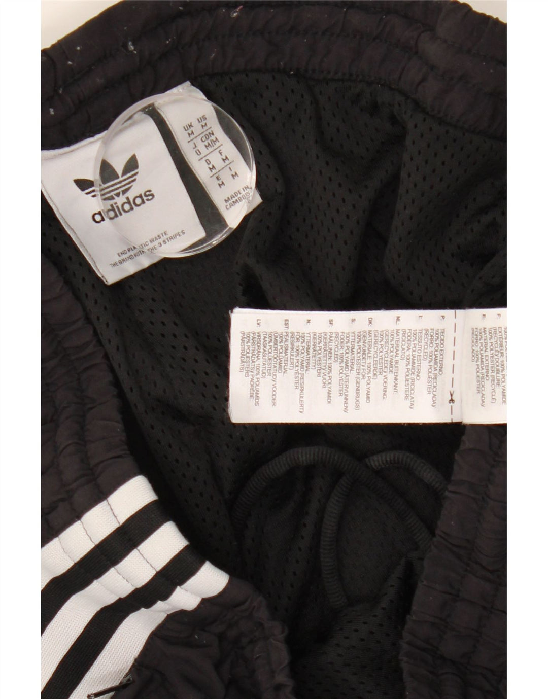 ADIDAS Mens Calças de treino Joggers Médio Preto Poliéster
