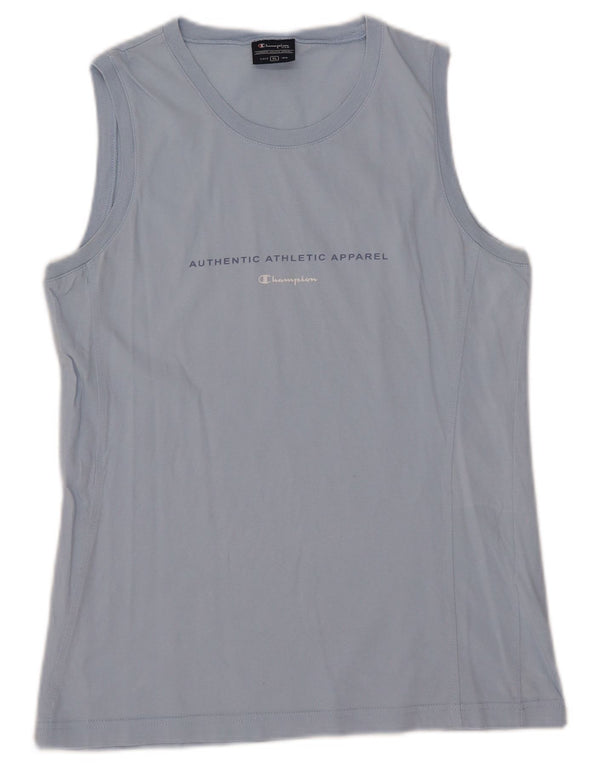 Colete gráfico feminino Champion UK 18 XL algodão azul