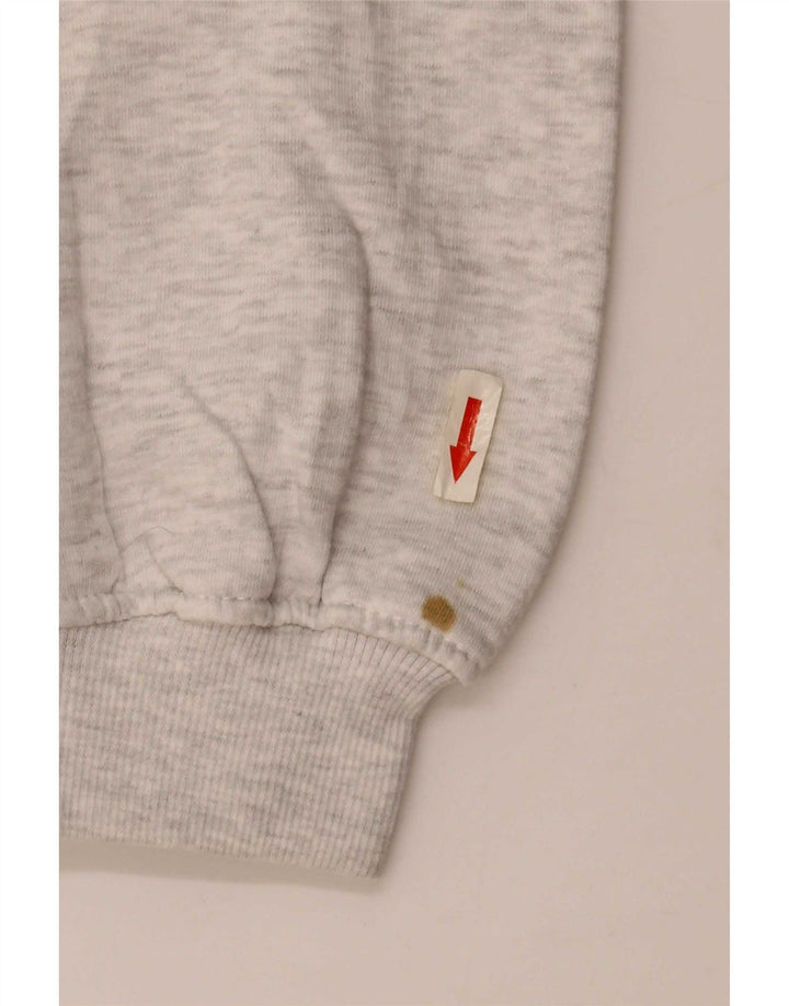 Zara Womens Crop Oversized Moletom Jumper Reino Unido 10 Pequeno Cinza Salpicado