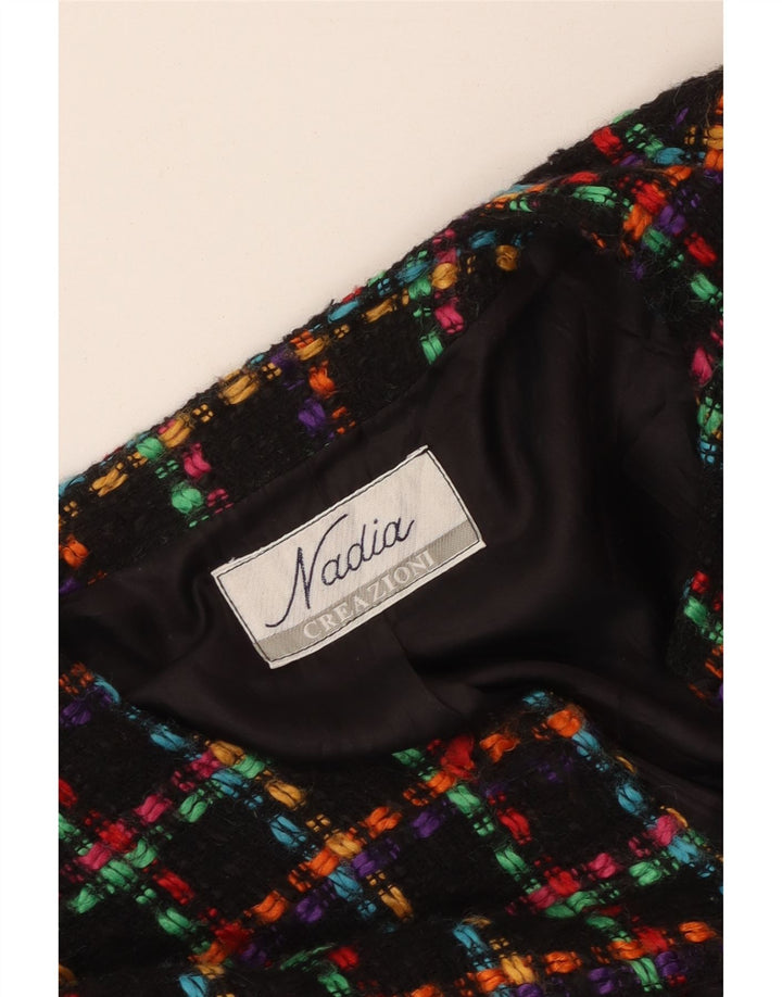 Conjunto de saia feminina de 2 peças NADIA Reino Unido 14 médio W28 xadrez multicolorido