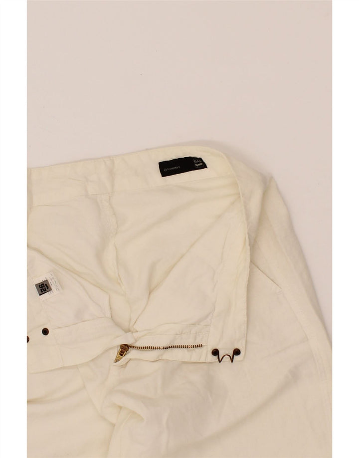 GAS Womens Wide Leg Casual Trousers W26 L30 White Cotton Vintage Gas and Second-Hand Gas from Messina Hembry 