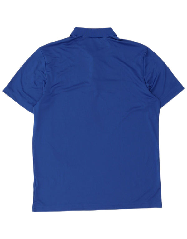 Adidas Mens Camisa Polo Azul Médio Poliéster