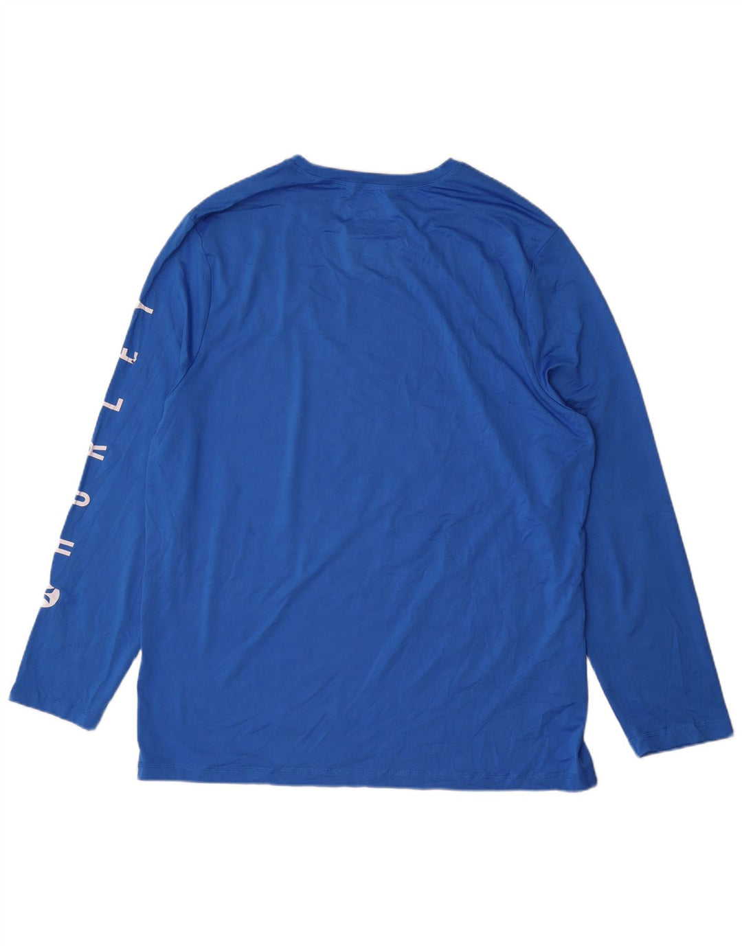 Hurley Mens Graphic Top Manga Longa XL Azul Poliéster