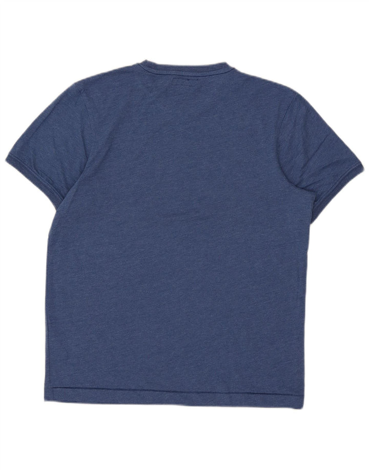 Camiseta masculina Ted Baker tamanho superior 3 algodão azul médio