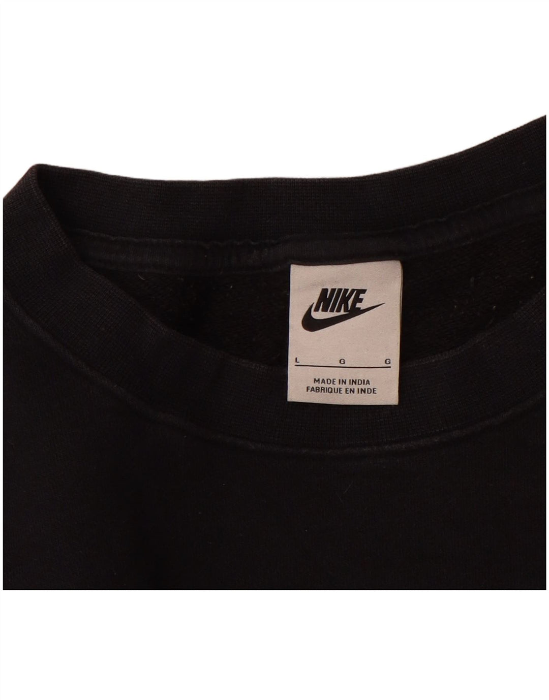 NIKE Mens Moletom Jumper Grande Algodão Preto