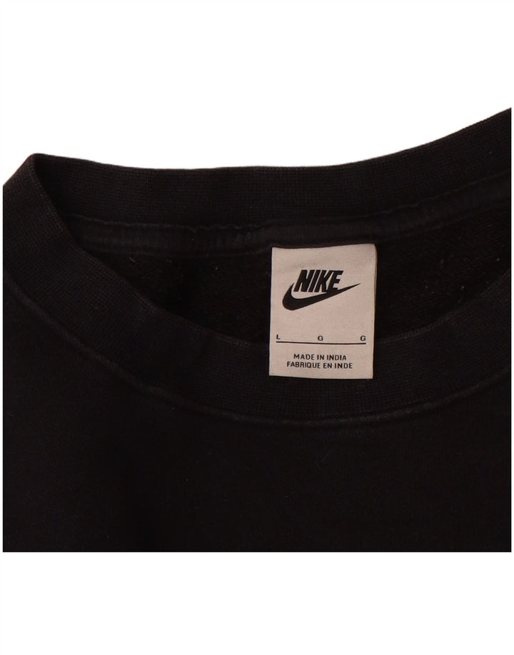 NIKE Mens Moletom Jumper Grande Algodão Preto