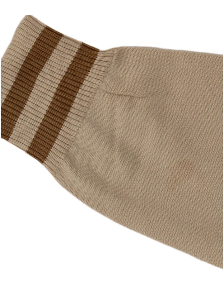 Angelo Litrico Suéter masculino com gola redonda 2XL Bege Argyle/Diamante
