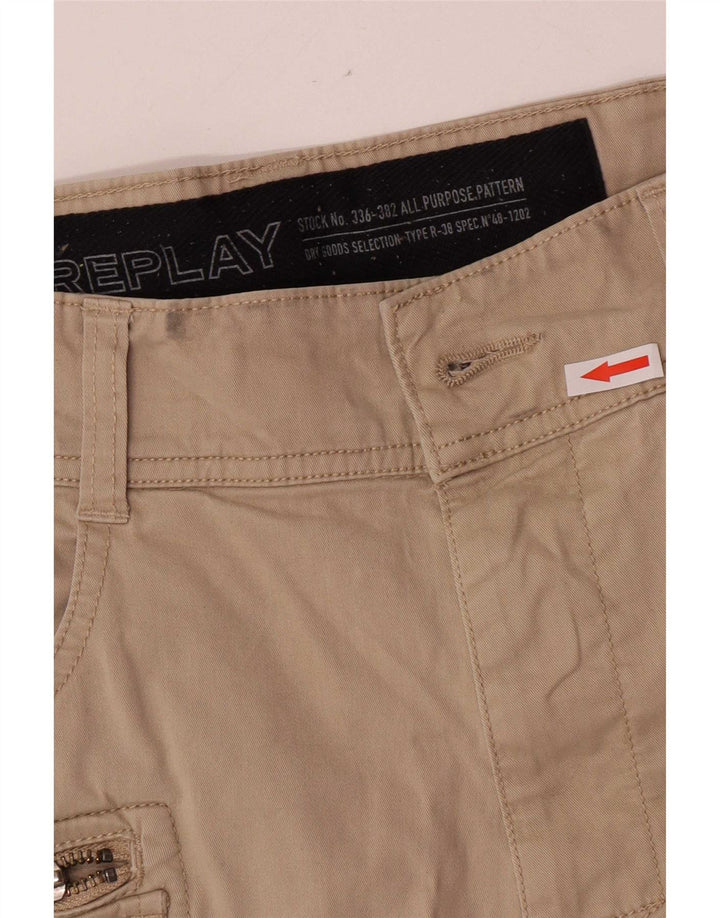 Calça cargo slim masculina Replay W32 L31 bege