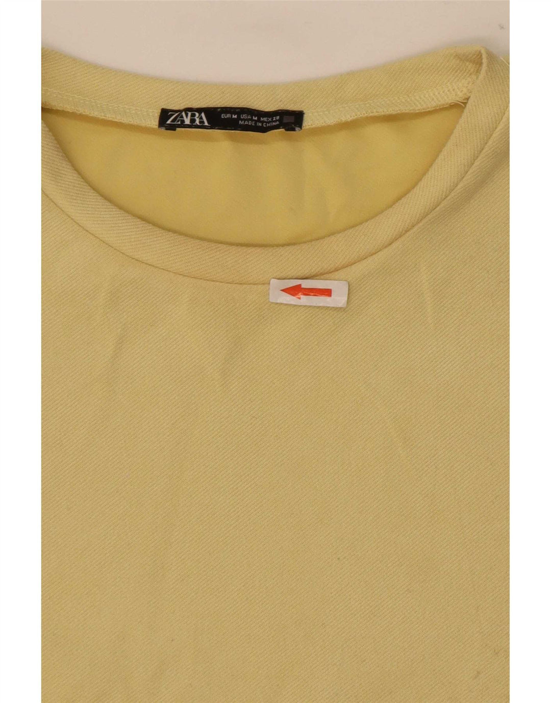 Zara Vestido Shift Feminino Reino Unido 14 Médio Amarelo
