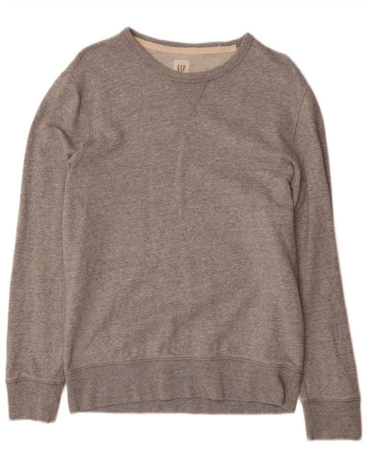 Moletom masculino Gap Jumper de algodão manchado cinza médio