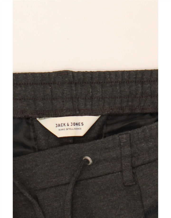 Calças cortadas masculinas Jack & Jones W31 L24 poliéster cinza
