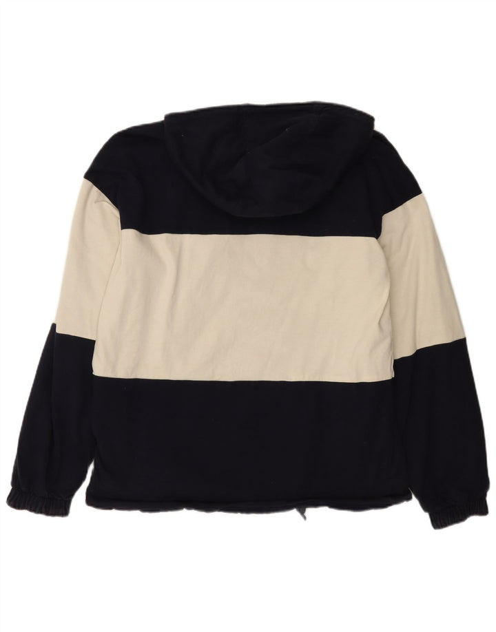 Jaqueta masculina reversível com capuz FILA IT 50 grande bloco colorido azul marinho