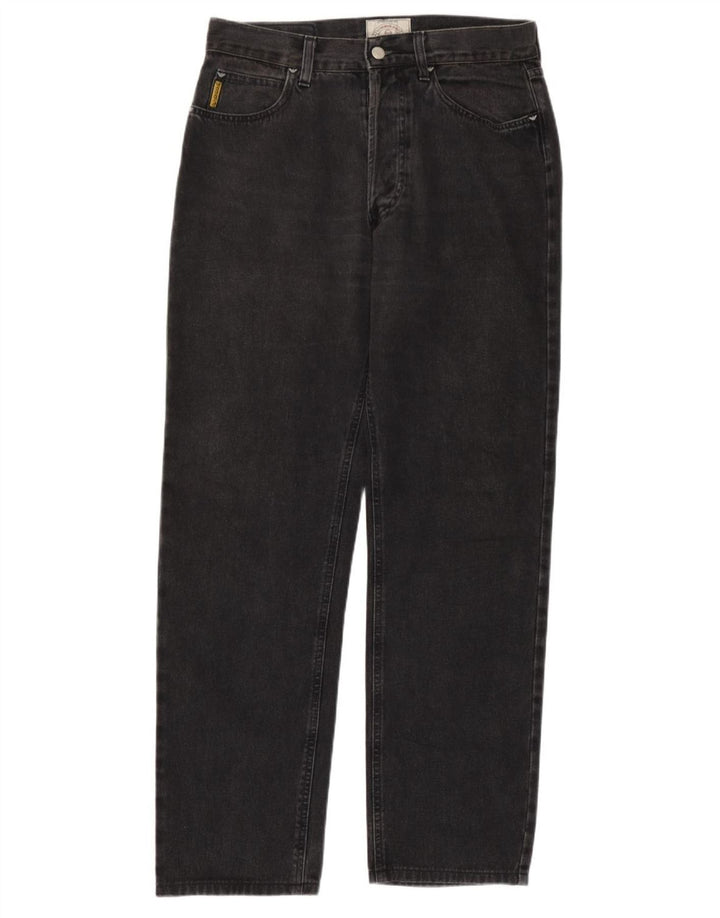Calça jeans reta masculina Armani W32 L31 algodão cinza