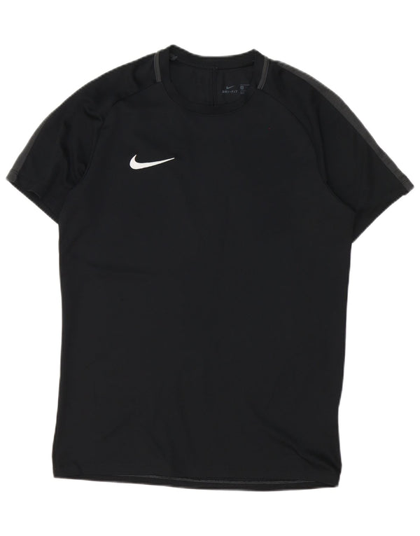 Camiseta masculina Nike Dri Fit Top médio preto colorblock poliéster