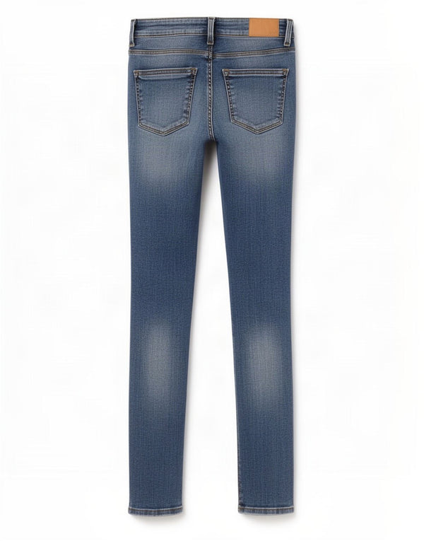 Calça jeans skinny feminina Zara EU 36 XS W26 L27 azul algodão
