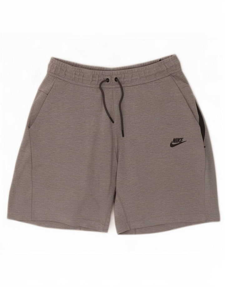 Shorts esportivos masculinos Nike médio cinza algodão