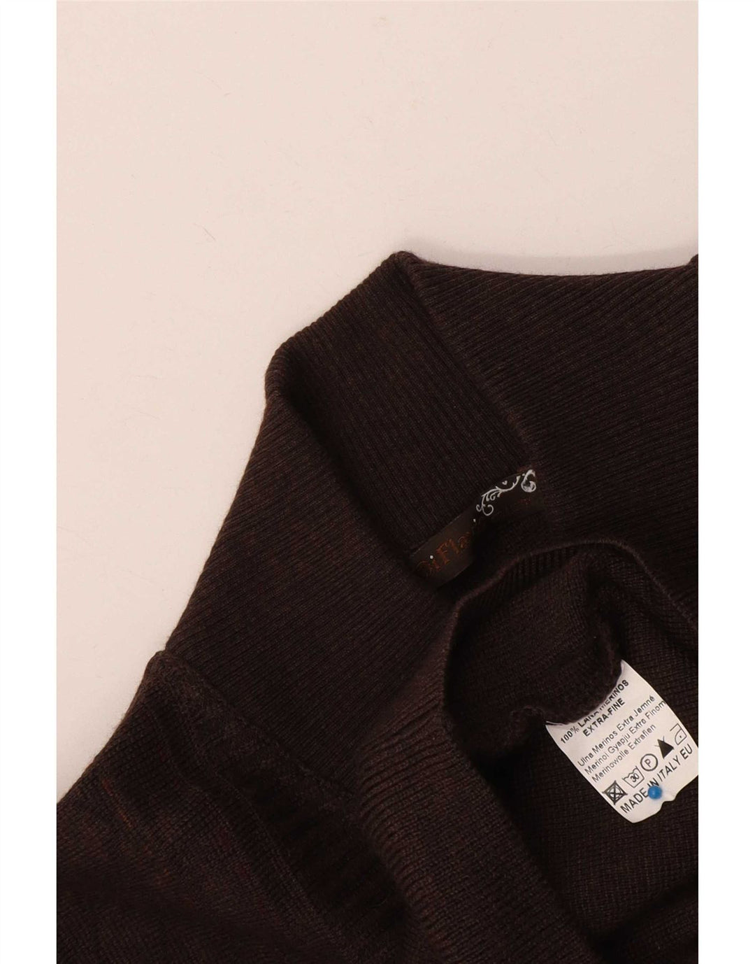 Suéter cardigã masculino vintage de ajuste regular médio marrom lã merino clássico