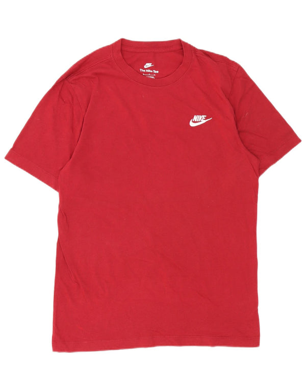 Nike Mens Camiseta Top Pequeno Algodão Borgonha