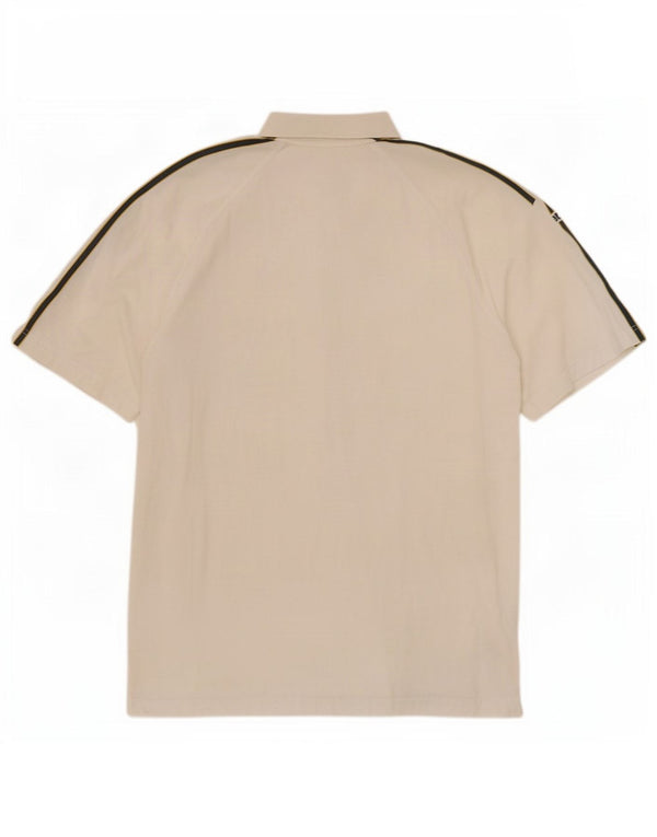 Camisa polo masculina Adidas UK 42/44 grande algodão branco