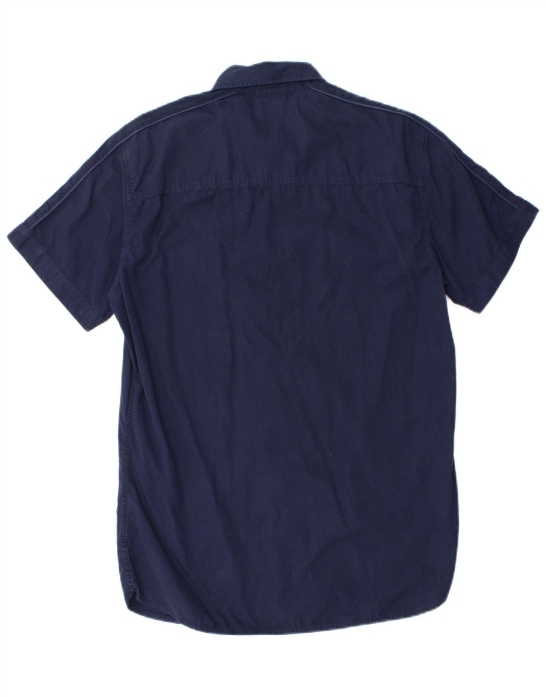 Camisa masculina de manga curta North Sails azul marinho médio algodão