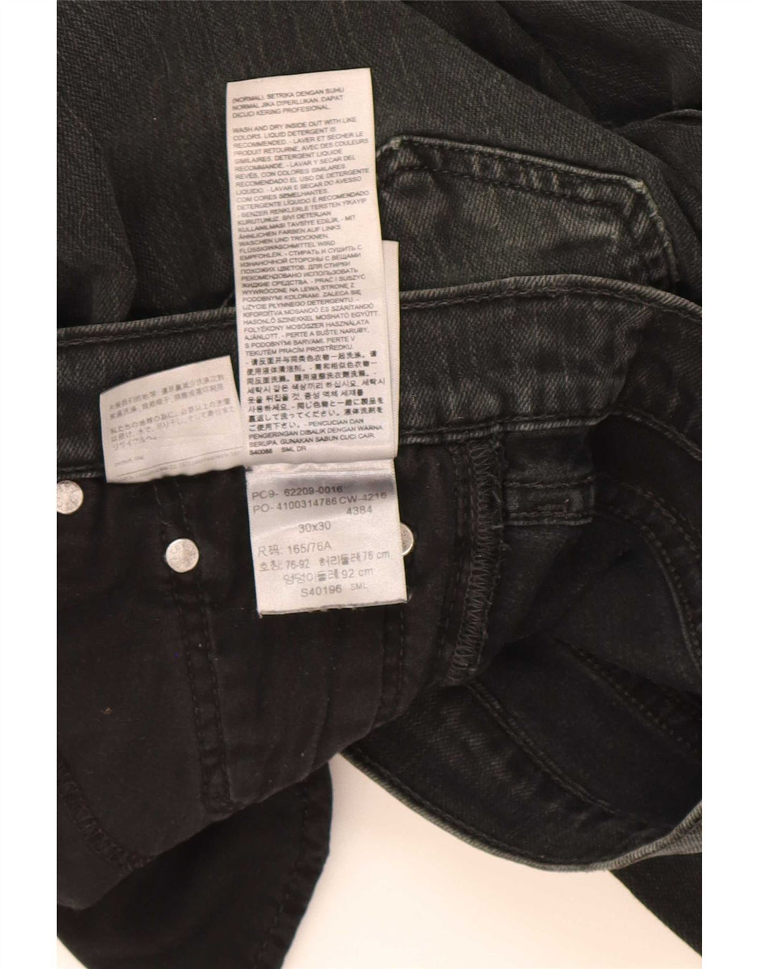 Levi's Mens Slim Jeans W30 L30 Algodão Preto