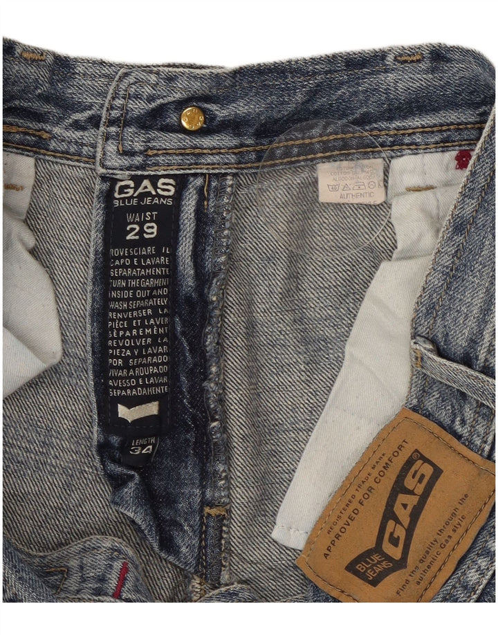 Gas Womens Bootcut Jeans W29 L34 Azul Algodão