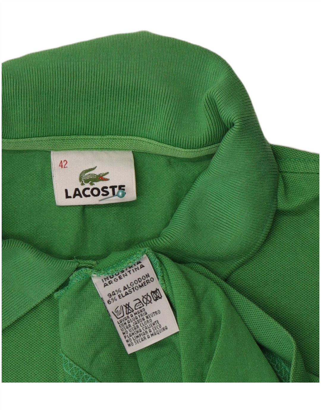 Camisa polo feminina Lacoste tamanho 42 grande algodão verde