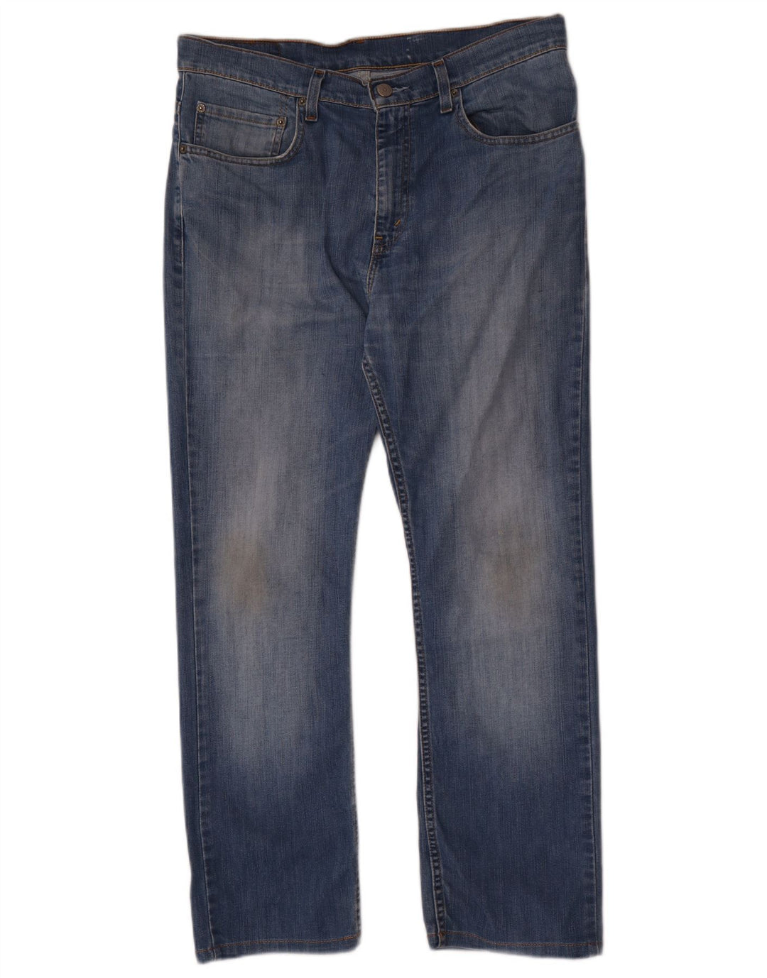 Jeans retos masculinos Levi's W34 L28 algodão azul