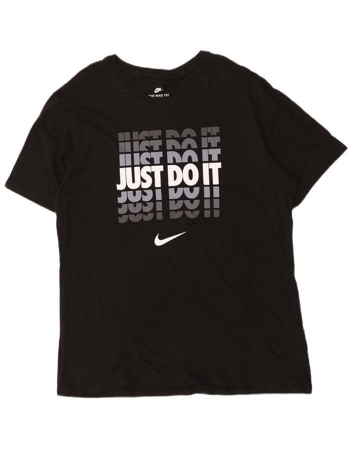 Camiseta Nike masculina gráfica Top XL algodão preto