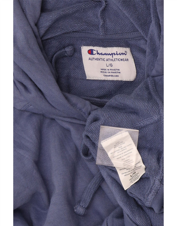 Jumper masculino com capuz Champion grande algodão azul