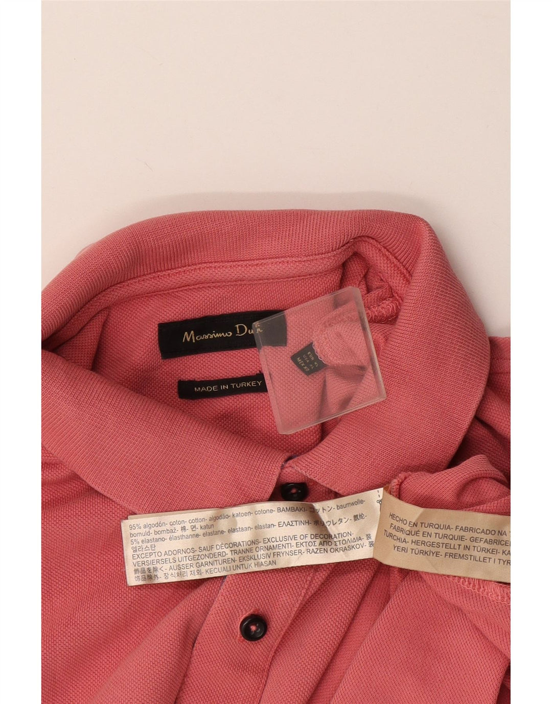 Camisa polo masculina Massimo Dutti XL algodão rosa