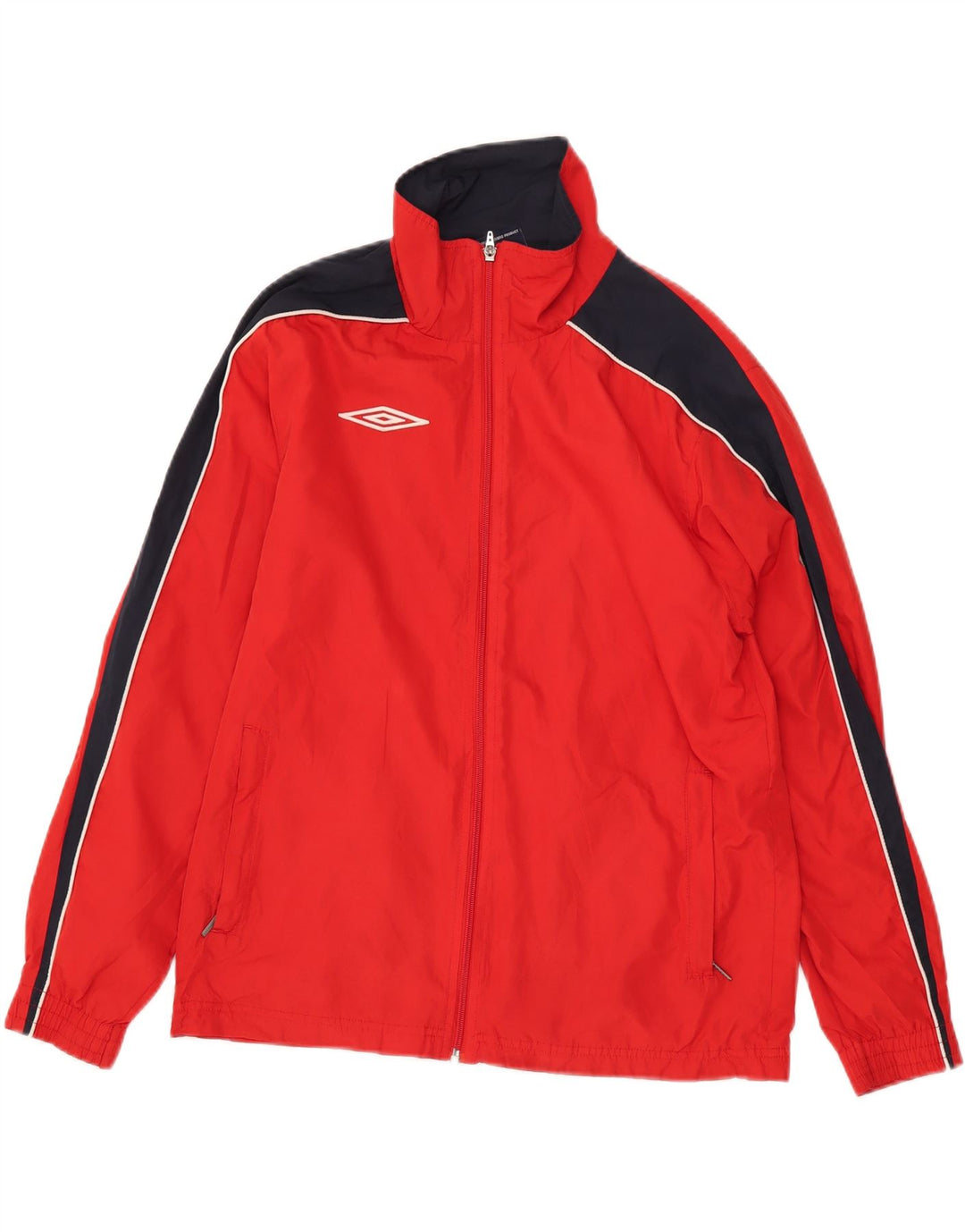 Umbro Mens Graphic Tracksuit Top Jacket Pequeno Poliéster Colorblock Vermelho