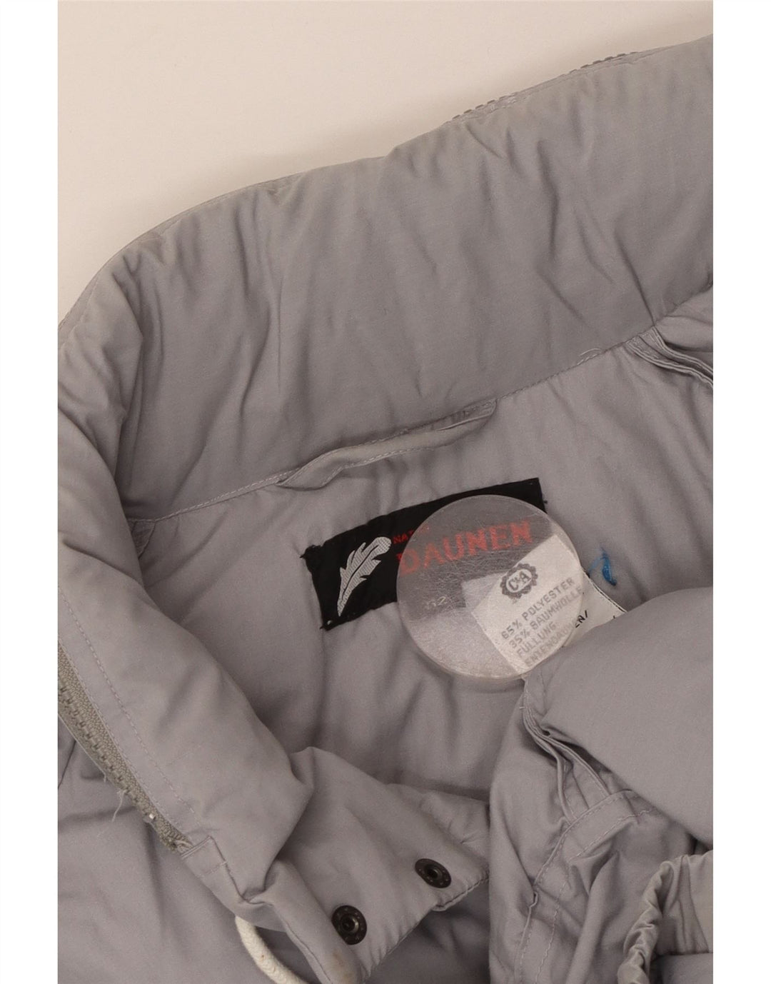 Jaqueta masculina acolchoada com capuz C&A EU 52 XL cinza poliéster