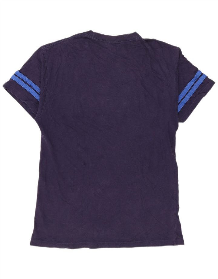 Camiseta gráfica masculina NIKE Top pequeno azul marinho
