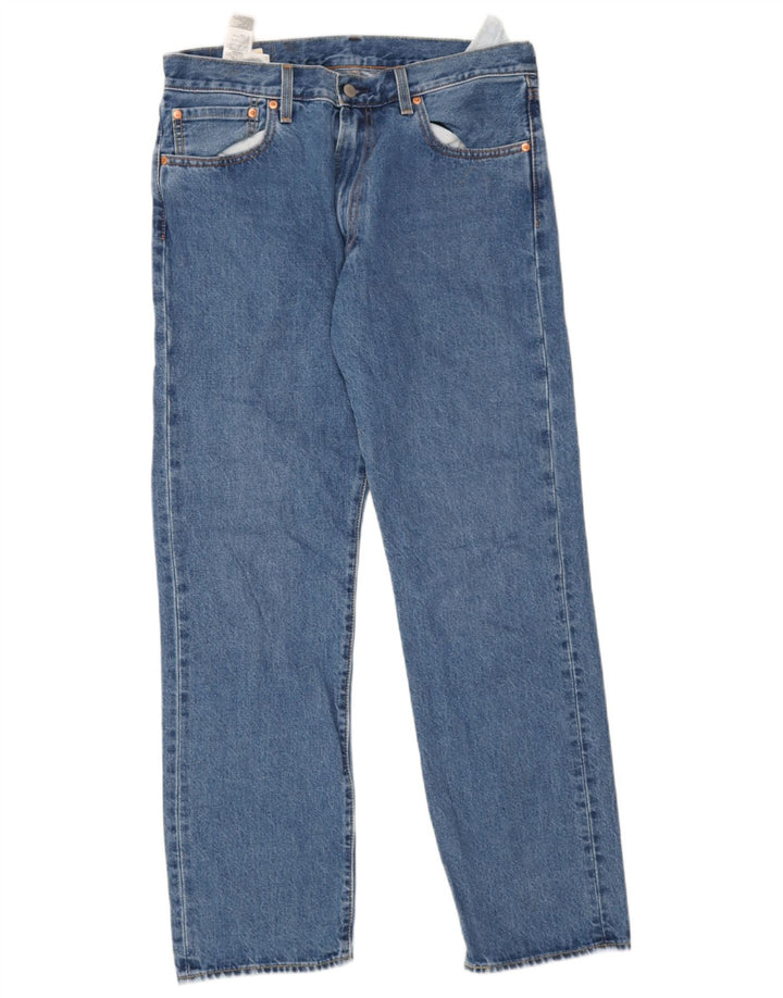 Levi's Masculino 551 Straight Jeans W33 L32 Azul Algodão