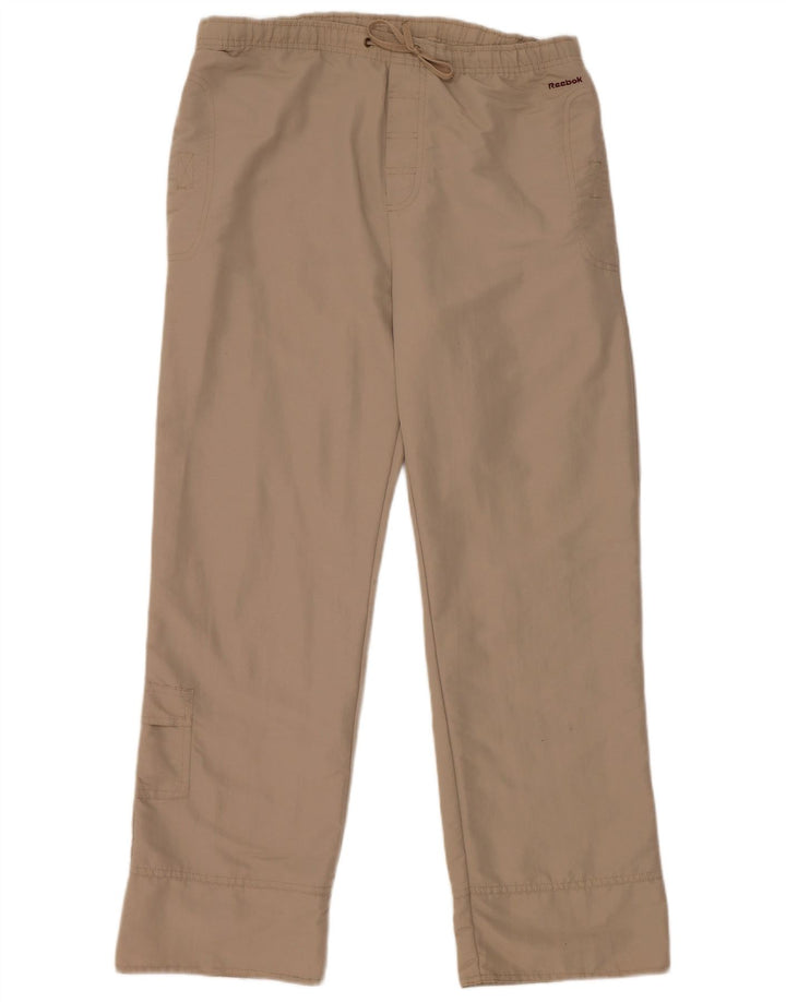 Reebok Calça Cargo Feminina UK 12 Médio Bege Nylon
