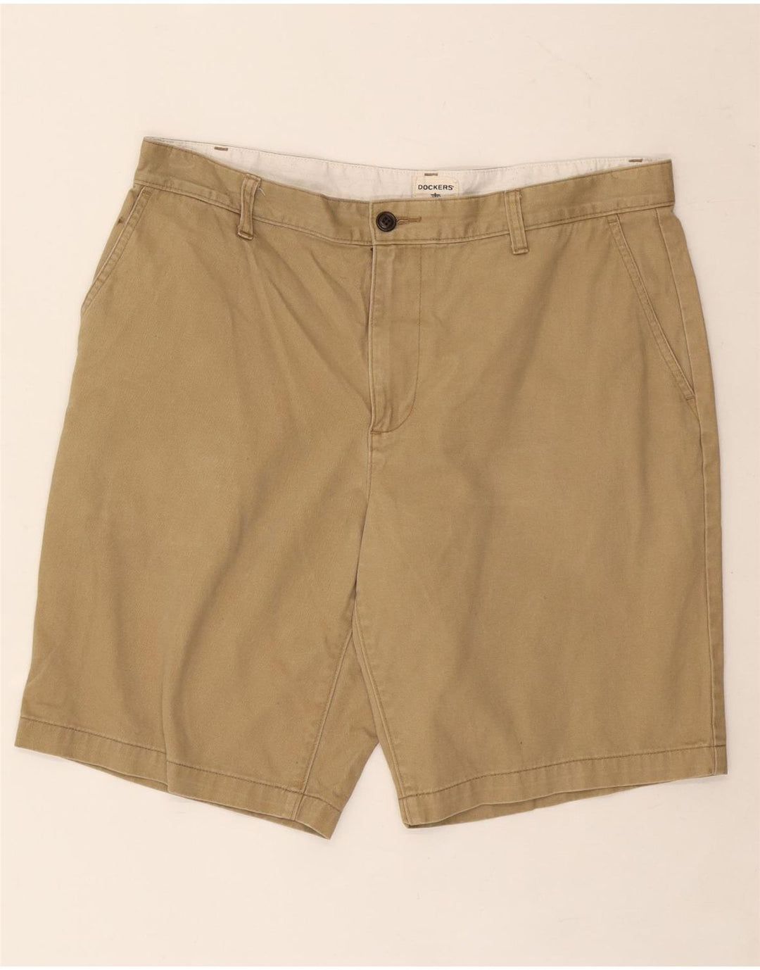 Shorts cargo masculino DOCKERS W36 grande algodão bege
