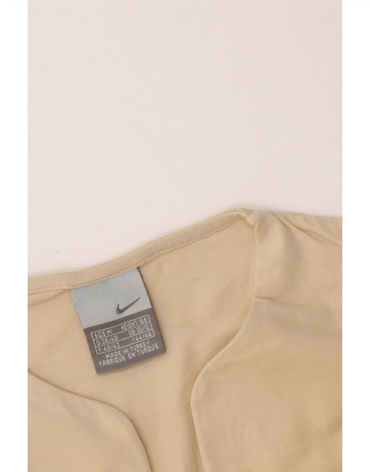 Camiseta Nike Feminina Crop Top UK 10/12 Médio Bege