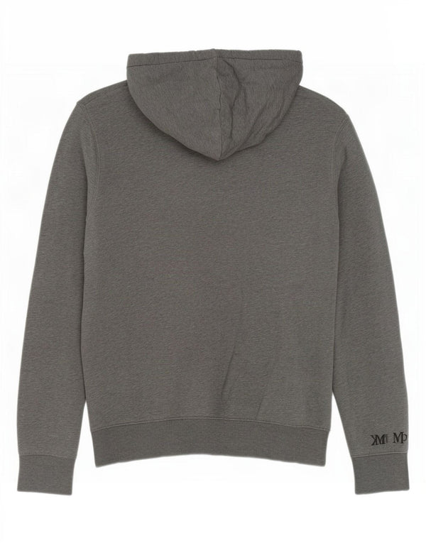 Calvin Klein moletom com capuz masculino gráfico pequeno algodão manchado cinza