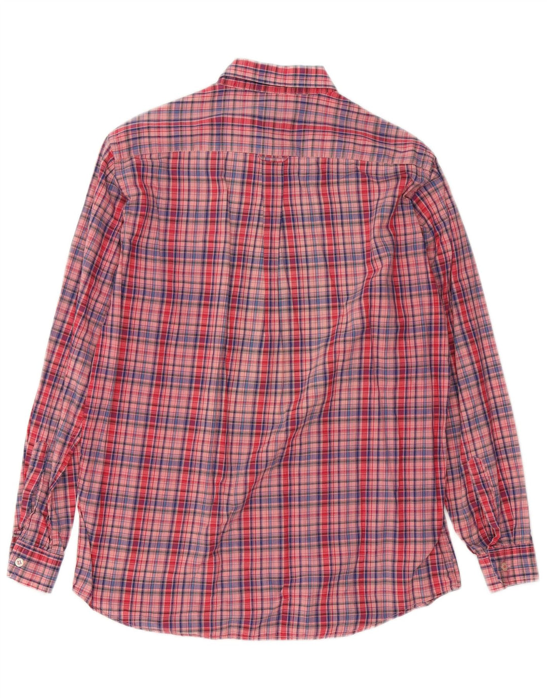 Camisa masculina Valentino 15-16 anos XL algodão xadrez rosa