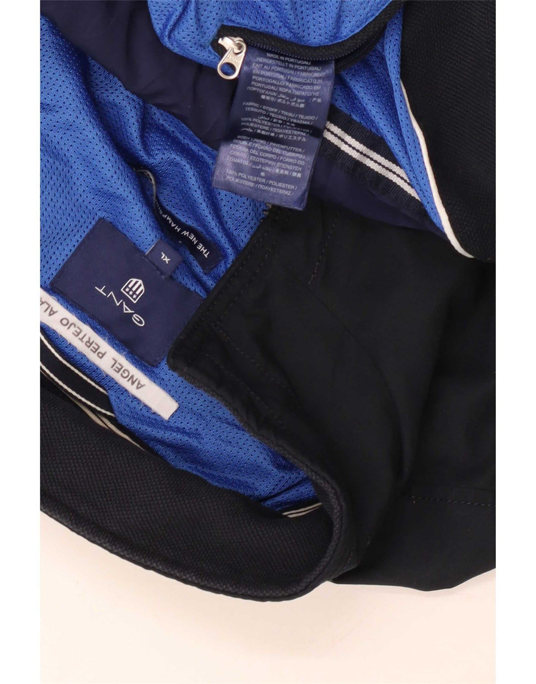 Jaqueta bomber masculina Gant UK 42 XL poliéster azul marinho