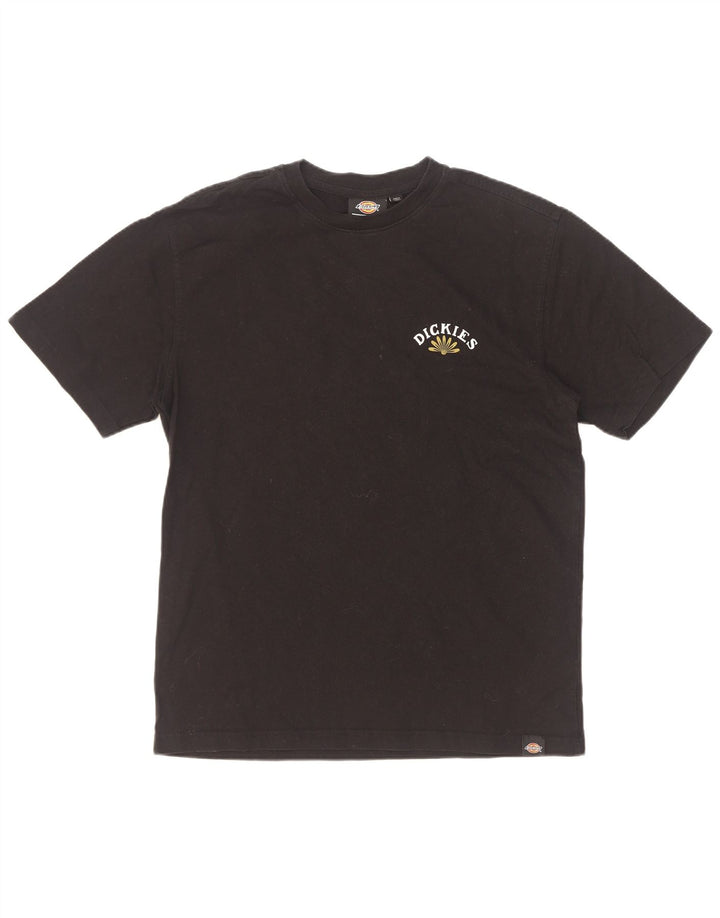 Camiseta gráfica masculina Dickies top pequeno algodão preto