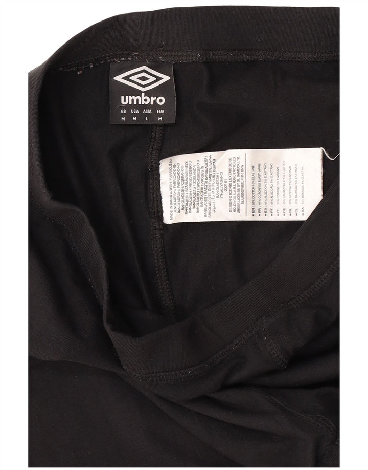 Leggings femininas UMBRO Crop Graphic UK 12 algodão preto médio