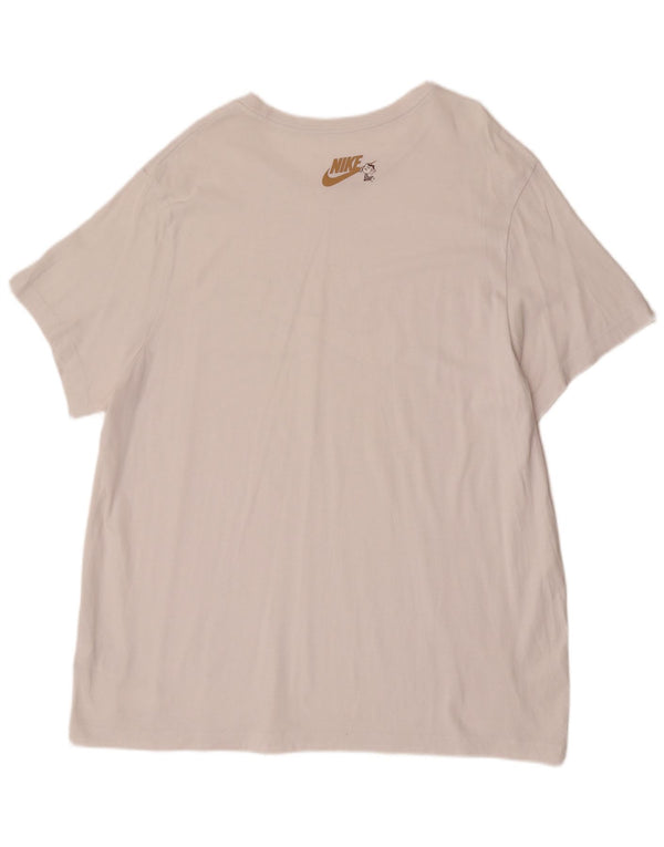 Camiseta Nike masculina gráfica Top 2XL algodão branco