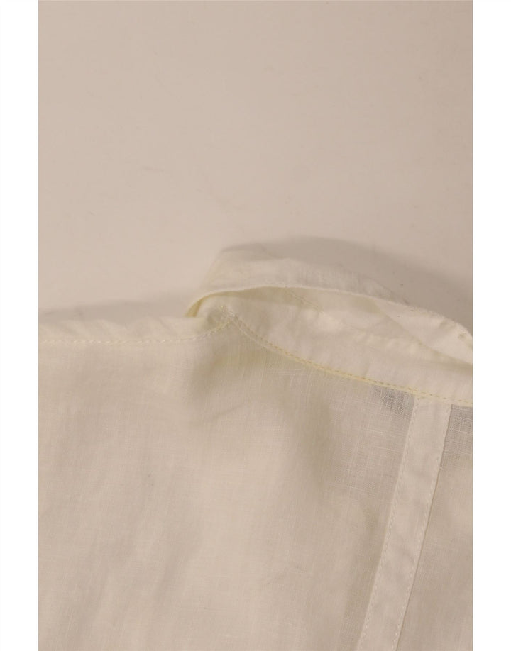 Camisa feminina Autograph UK 18 XL linho branco