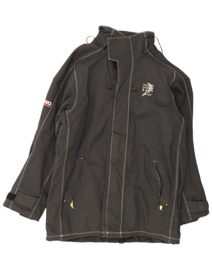 Jaqueta corta-vento masculina Musto com capuz Reino Unido 40 grande nylon preto