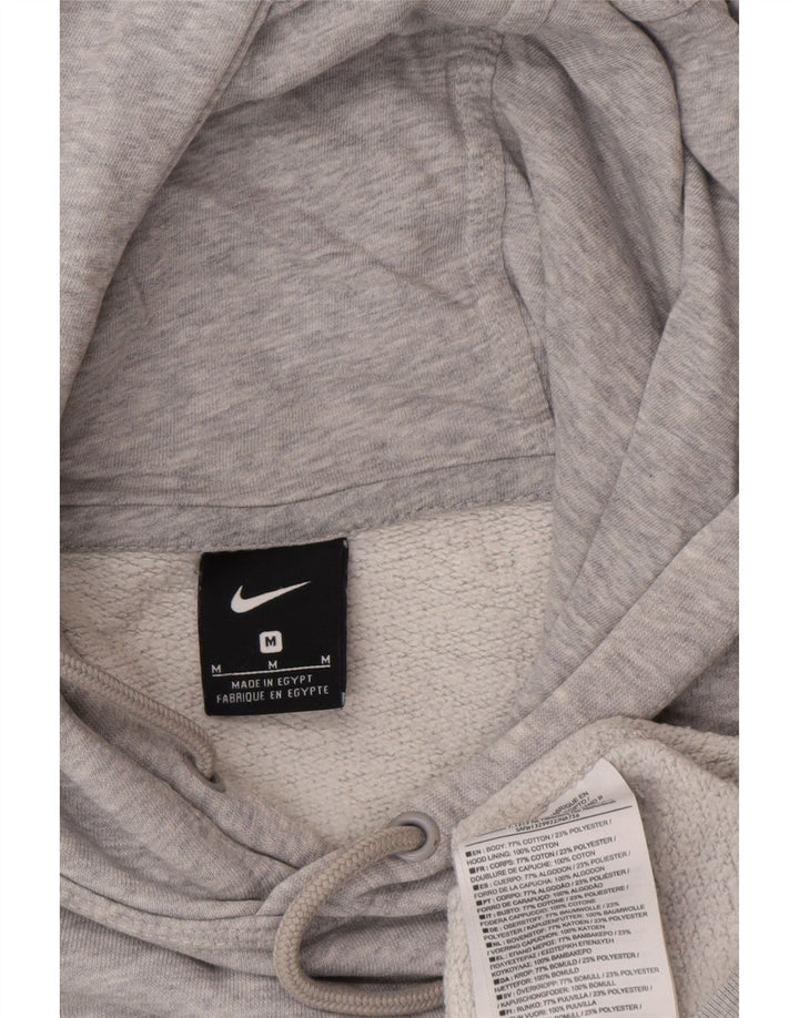 Moletom com capuz masculino Nike médio cinza manchado de algodão