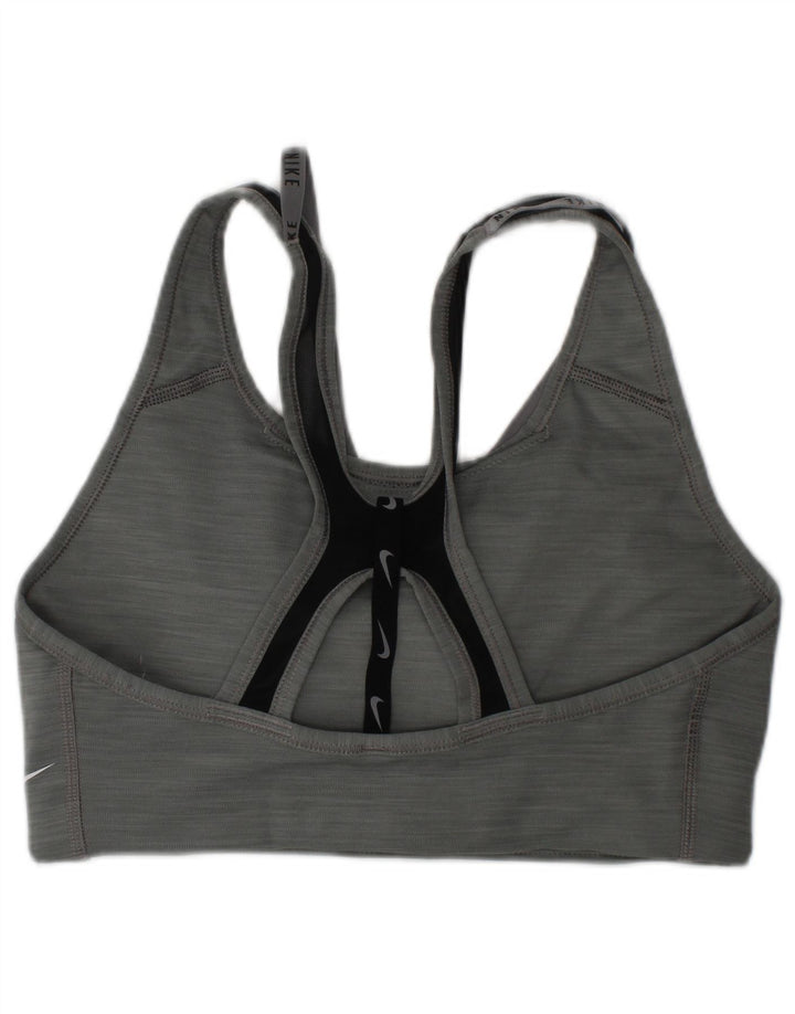 Top de sutiã esportivo gráfico feminino Nike pequeno cinza esportivo