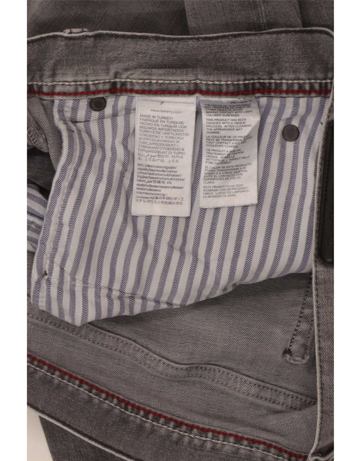 Tommy Hilfiger Masculino Slim Jeans W36 L32 Cinza Algodão