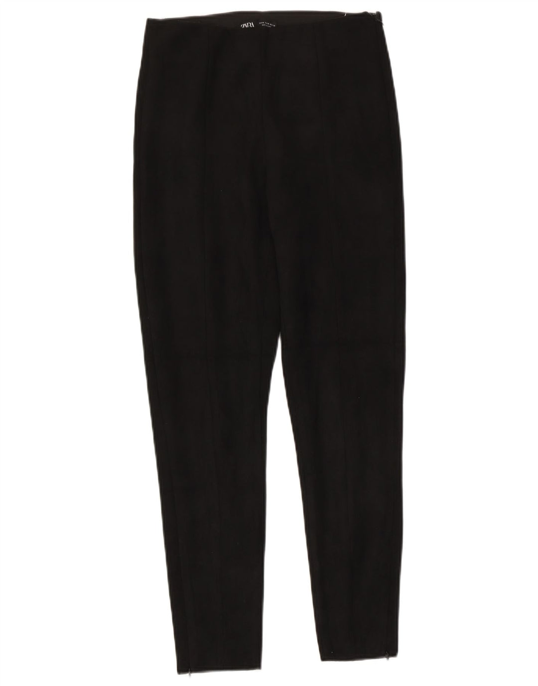 Calça feminina casual slim Zara médio W28 L27 poliéster preto